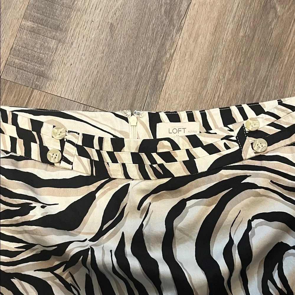 LOFT Zebra Print Pencil Skirt